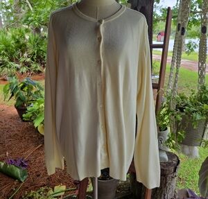 Cato Plus Cream Basic Button Front Cardigan Size 18/20W